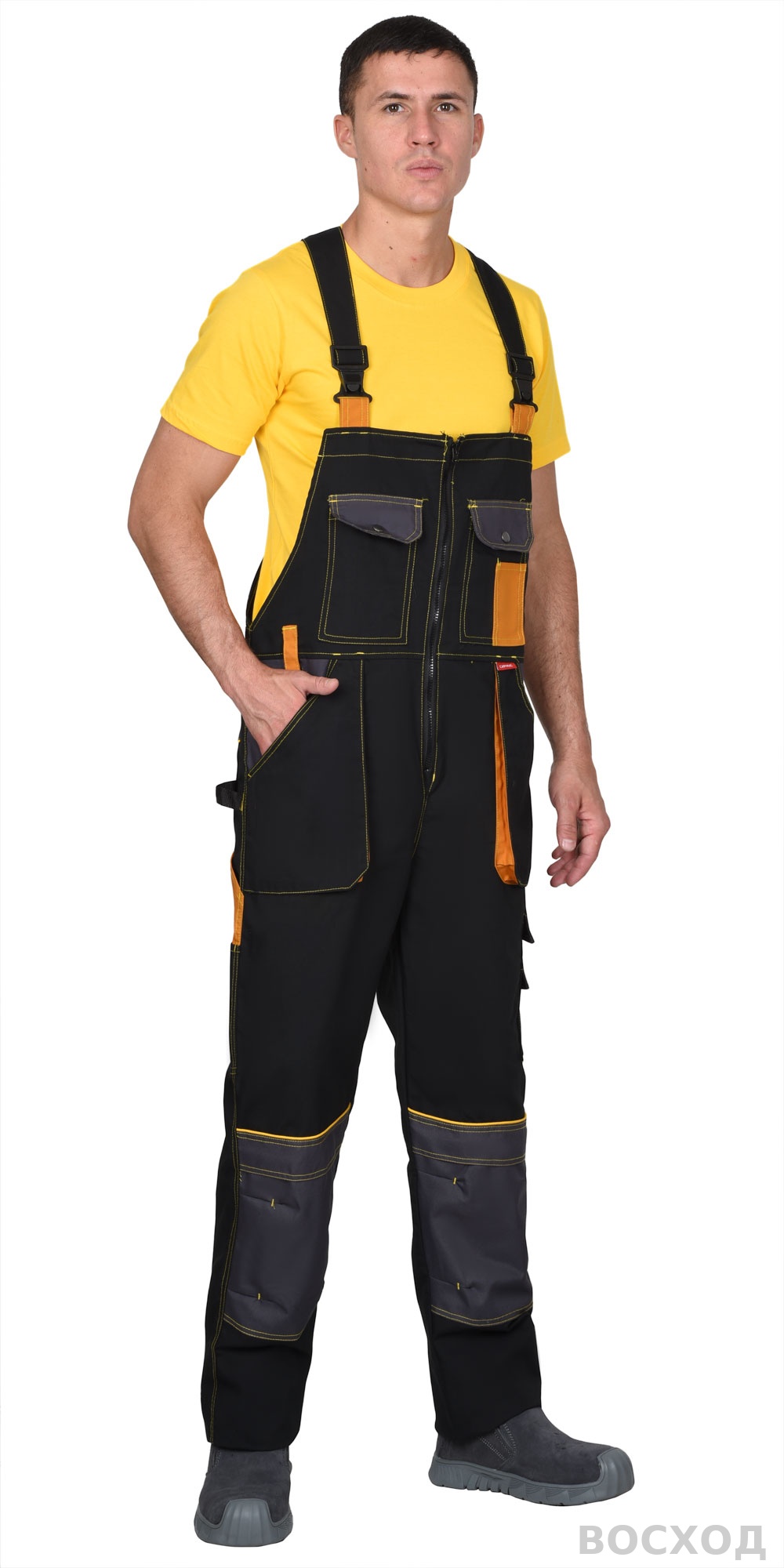 Полукомбинезон СИРИУС-АГАТ черный с темно-серым