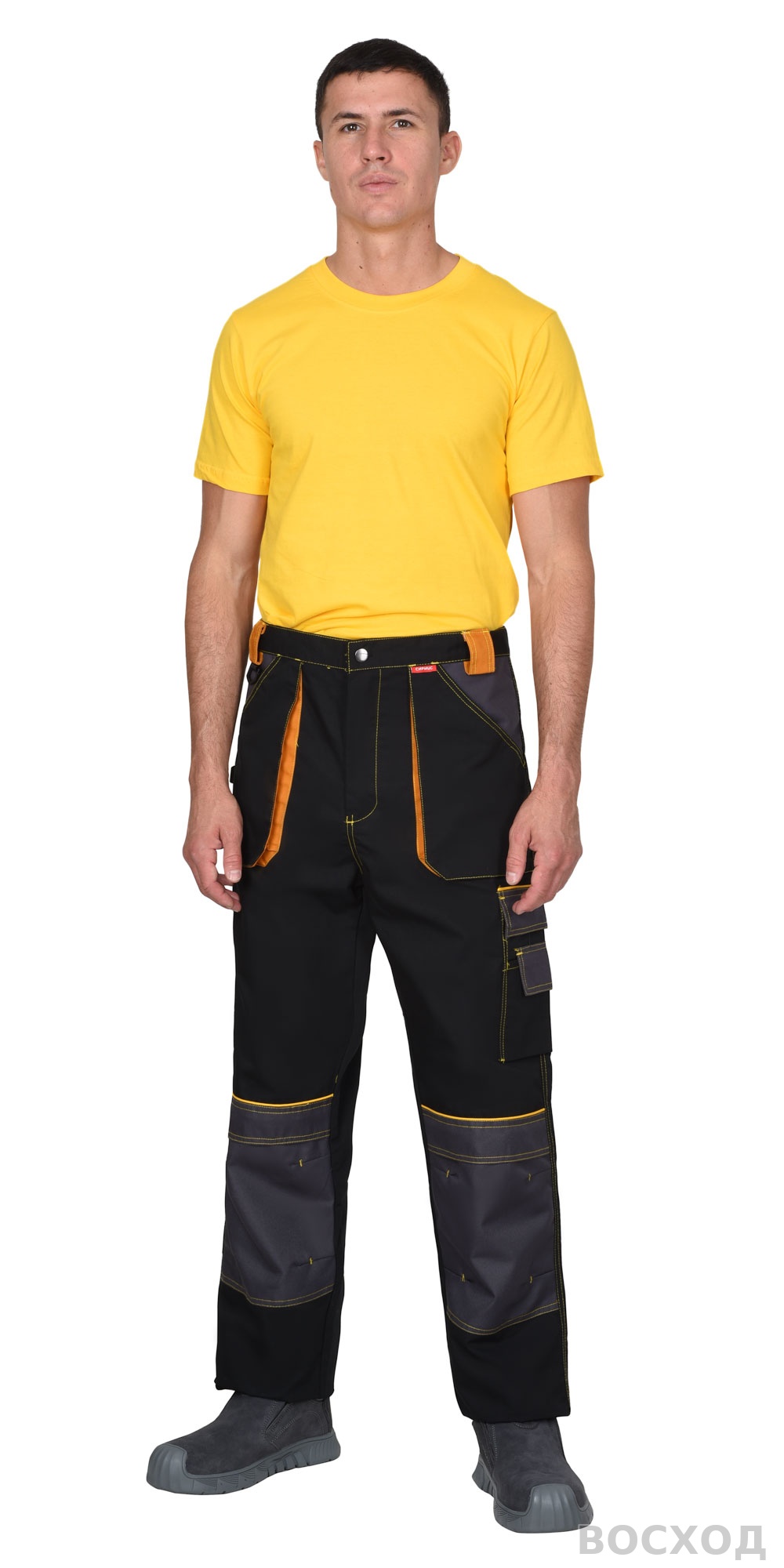 Брюки СИРИУС-АГАТ черный с темно-серым