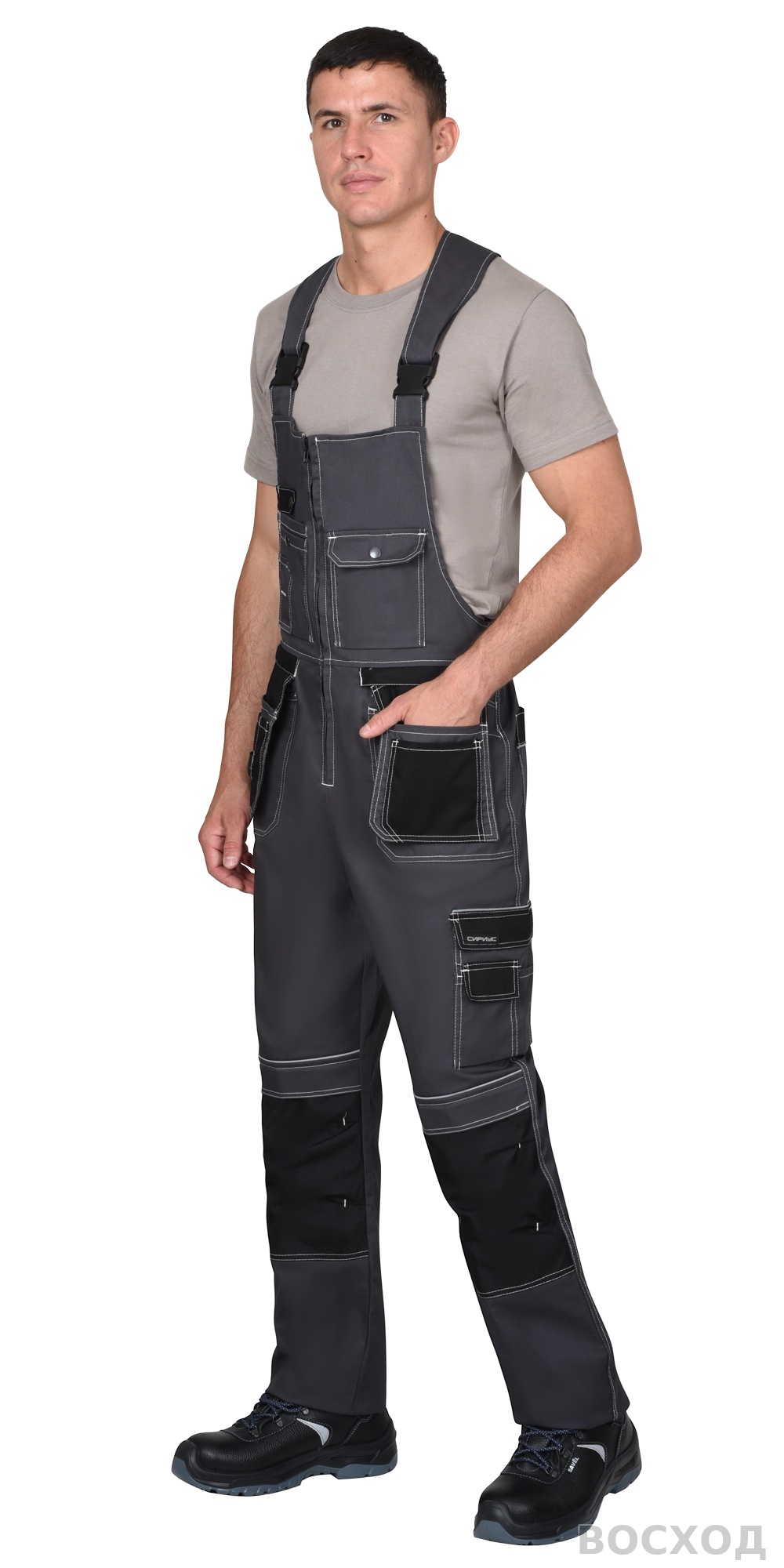 Полукомбинезон СИРИУС-ПРЕСТИЖ-Л темно- с черным