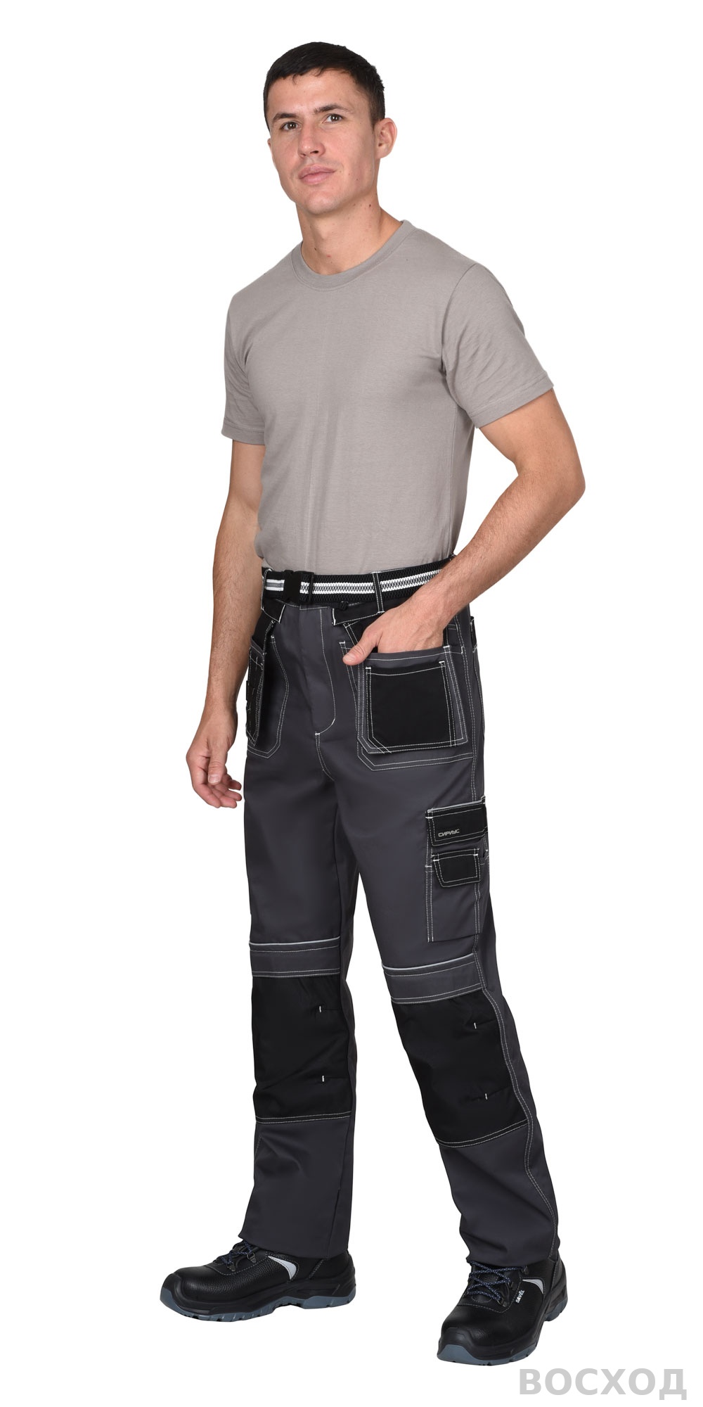 Брюки СИРИУС-ПРЕСТИЖ-Л темно- с черным