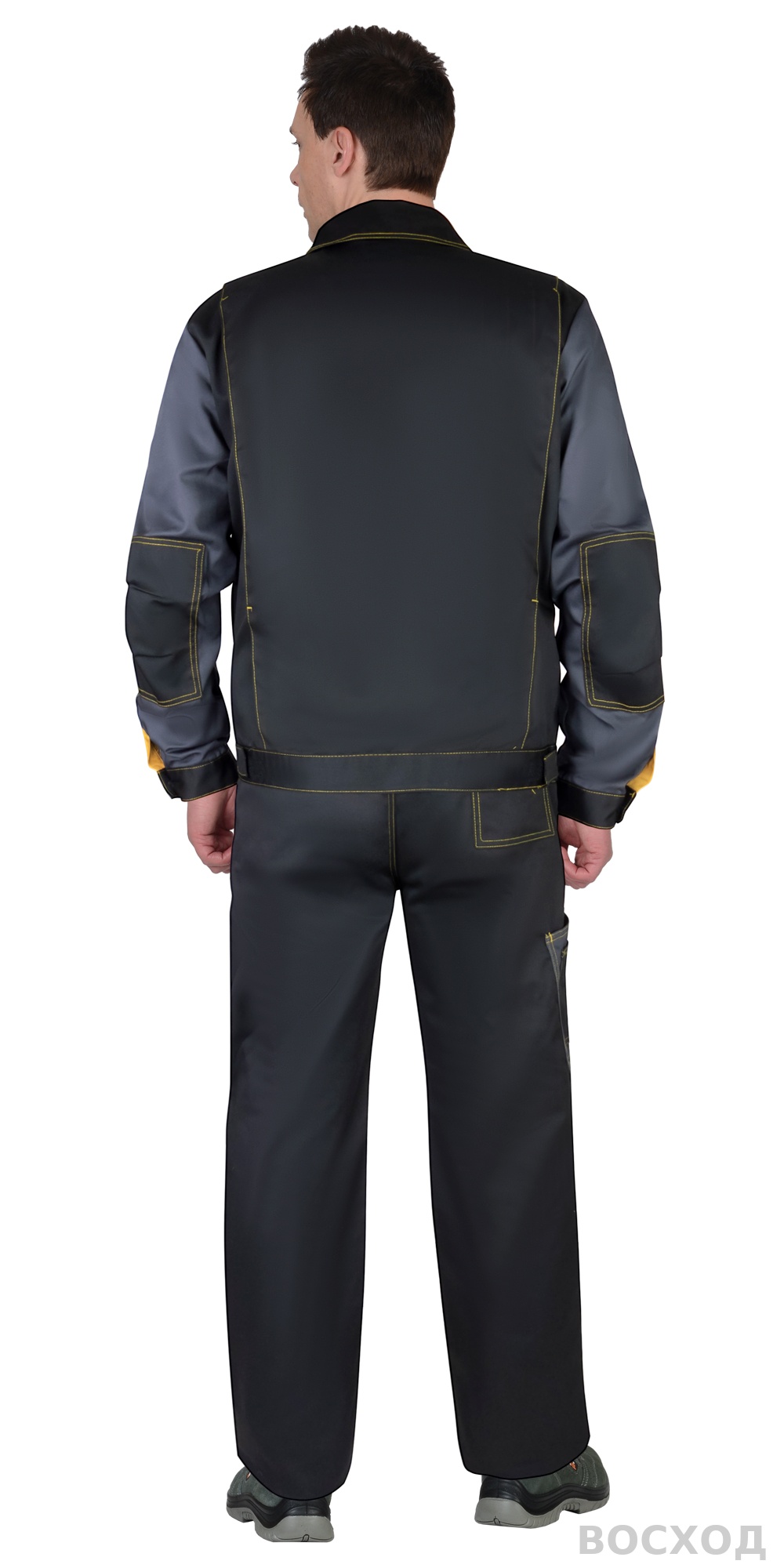 Костюм СИРИУС-ФАВОРИТ куртка, п/к, черный с темно-серым