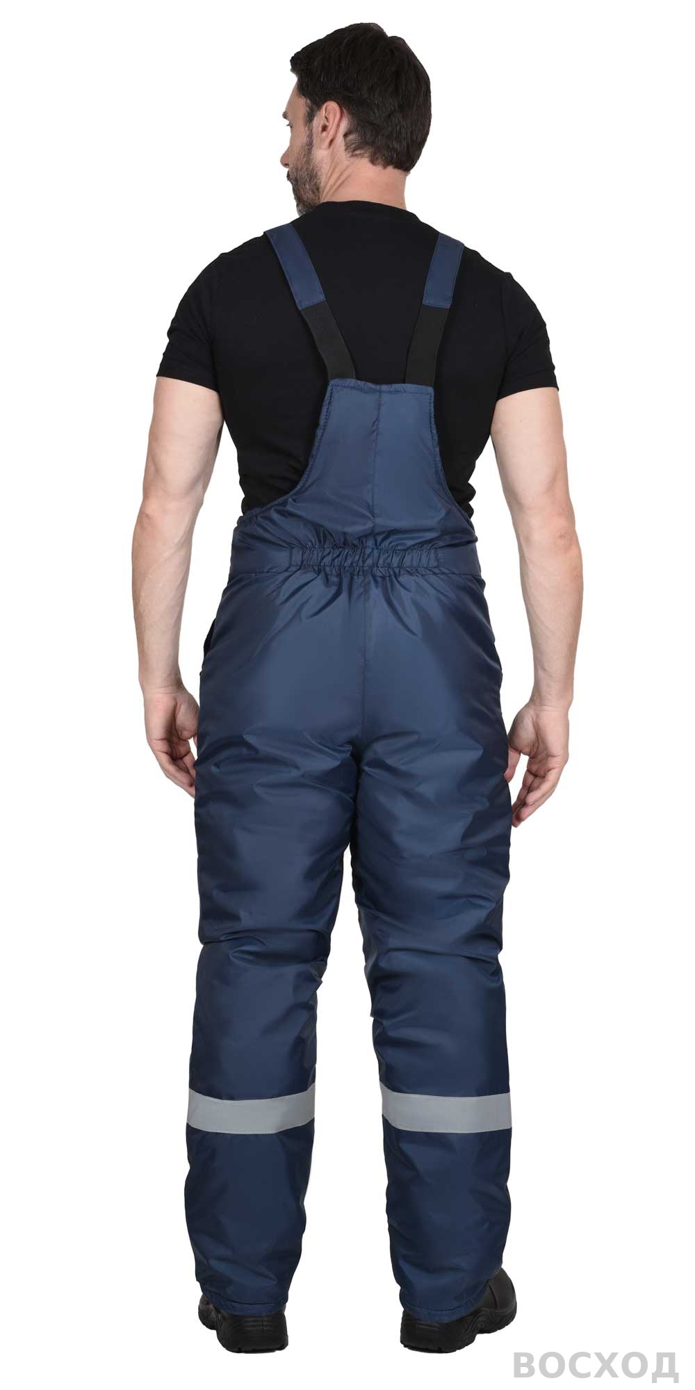 Костюм СИРИУС-РОСТ-НОРД-2 зимний, куртка, полукомбинезон, темно- с васильковым и СОП