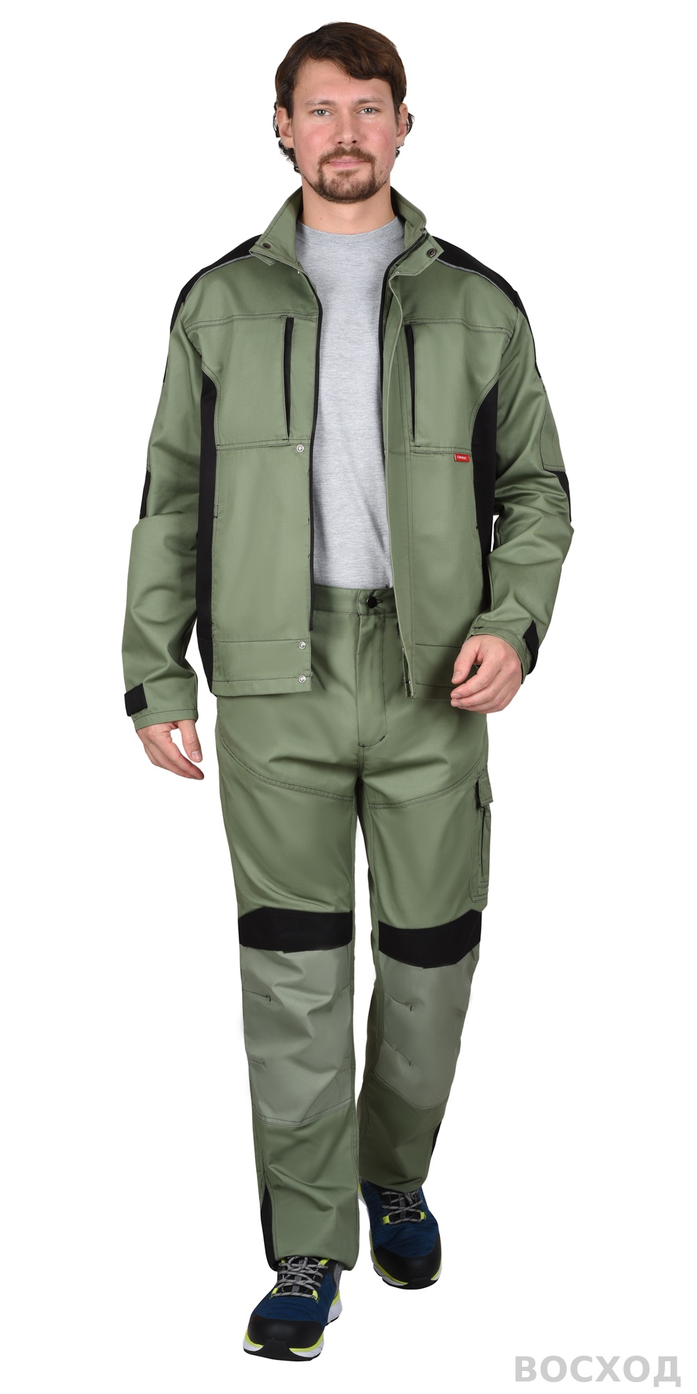 Костюм СИРИУС-ЦИТРИН куртка, брюки, светло- с черным