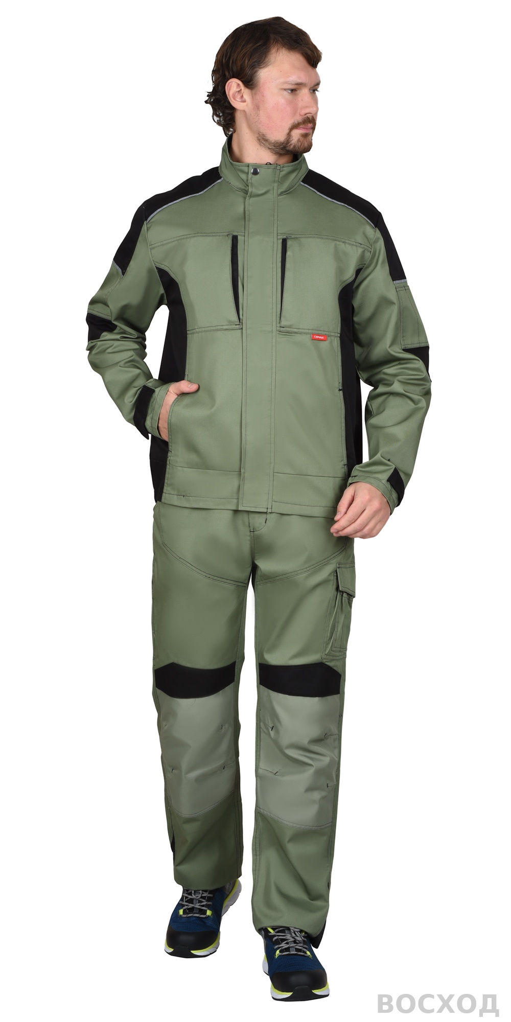 Костюм СИРИУС-ЦИТРИН куртка, полукомбинезон, светло- с черным