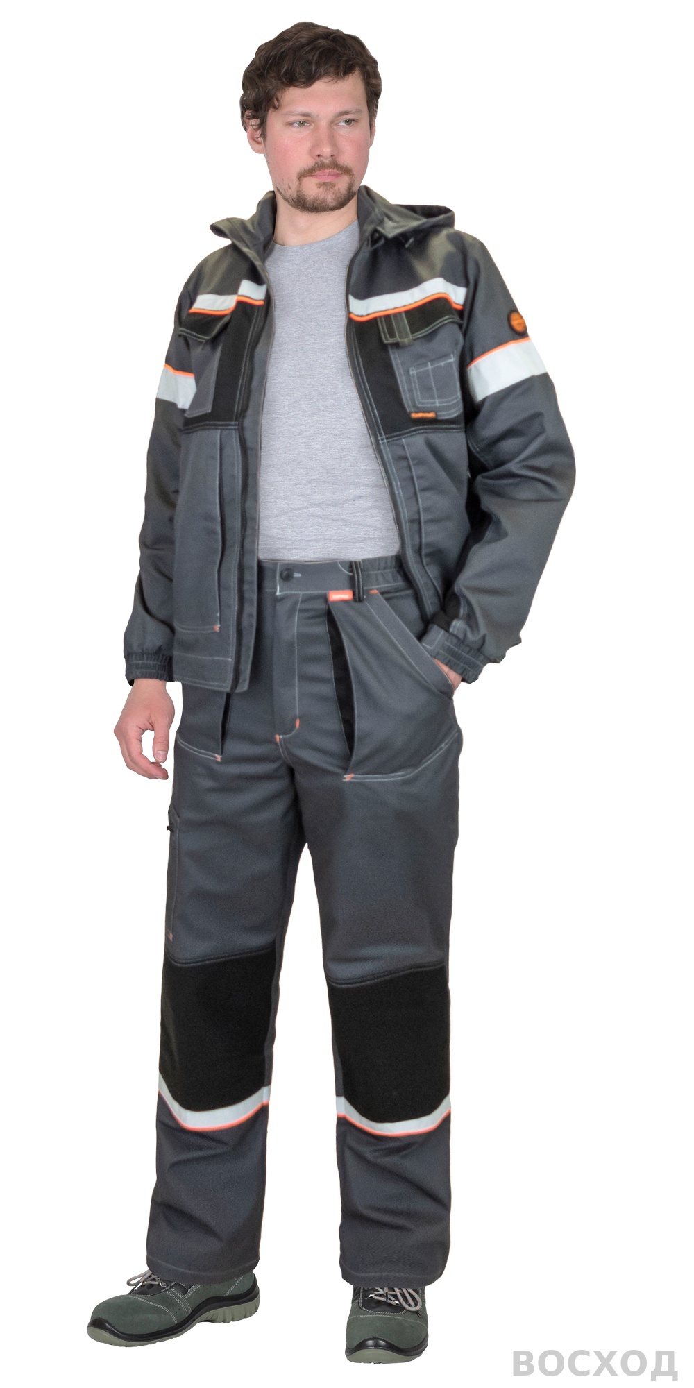 Костюм СИРИУС-РОДОС куртка, брюки, темно- с черным