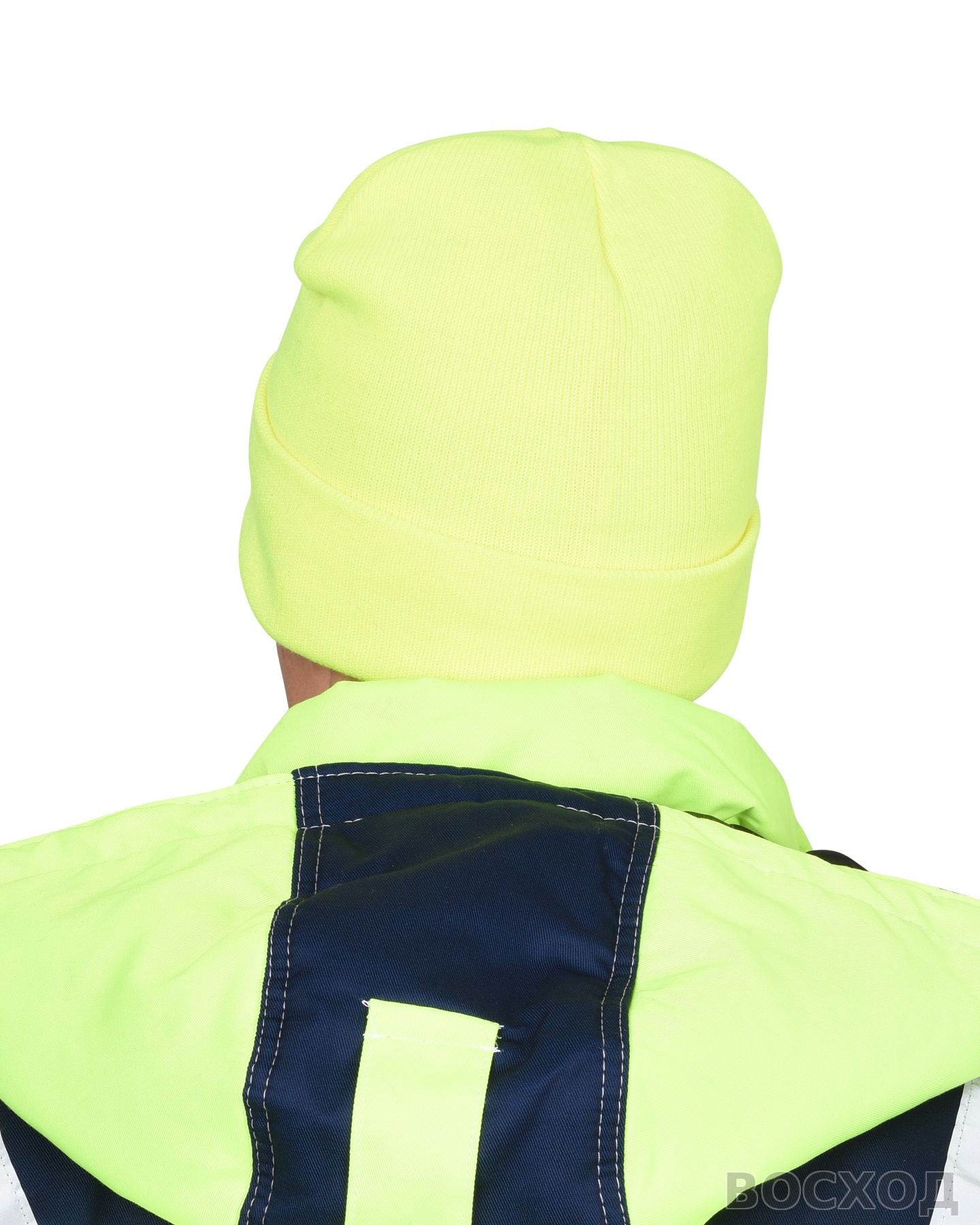 Шапка трикотажная флуоресцентная лимонная СИРИУС Юка, с утеплителем Тинсулейт (х12х120)