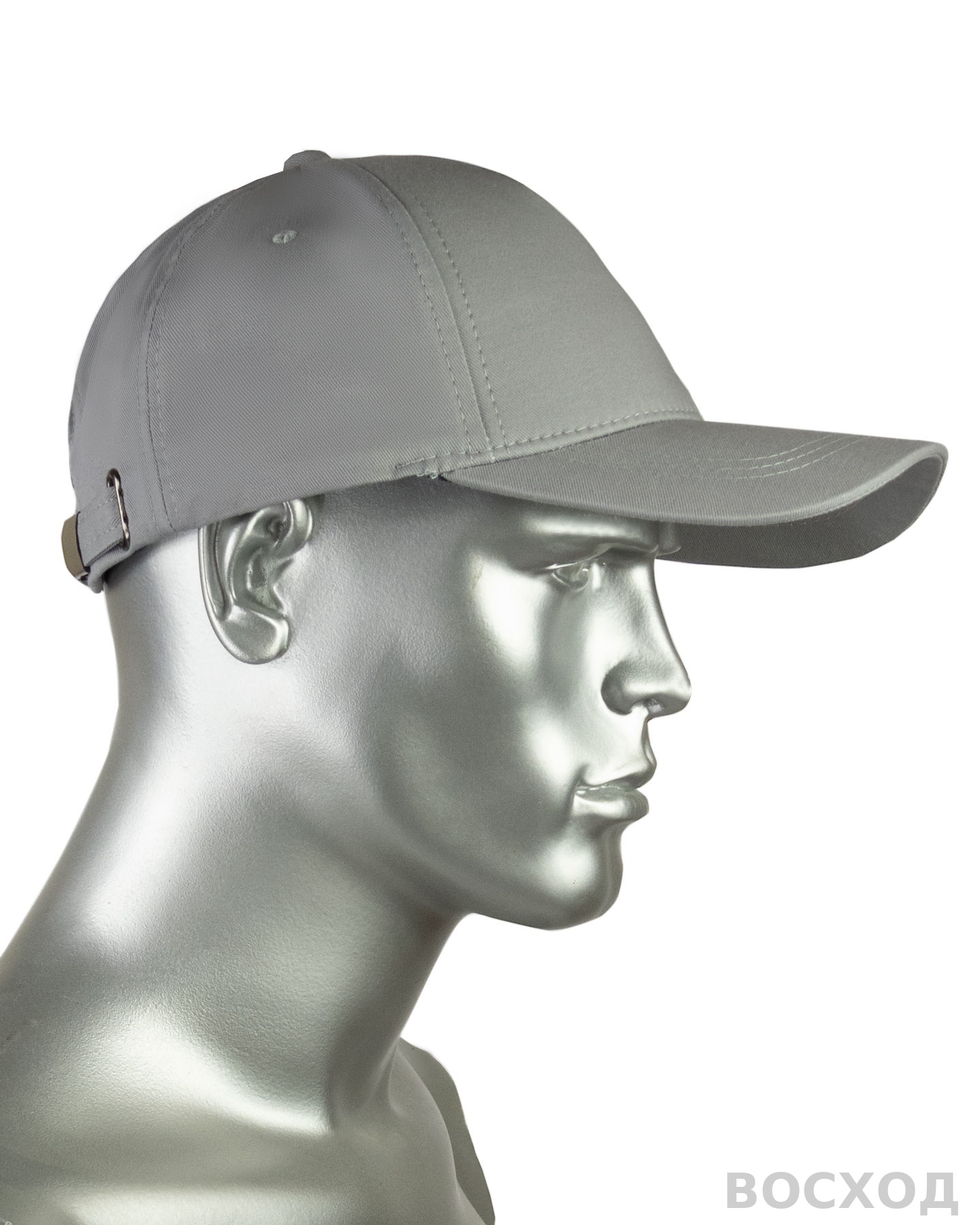 Кепка-бейсболка серая пл.190 гр/м2 (пакет по 25 шт.,в упаковке 200 шт.)