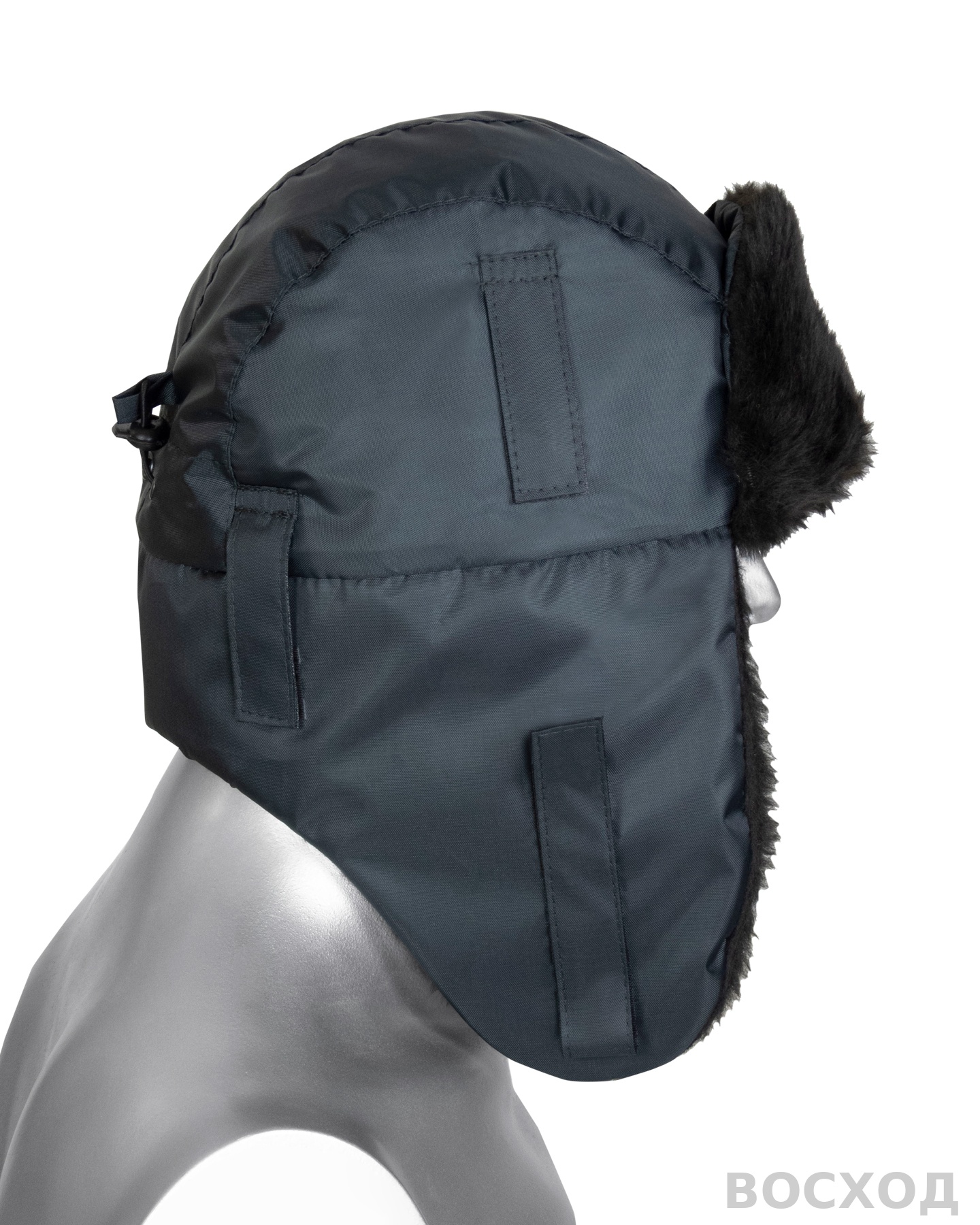 Шапка-ушанка СИРИУС-ЕВРО тёмно-серая