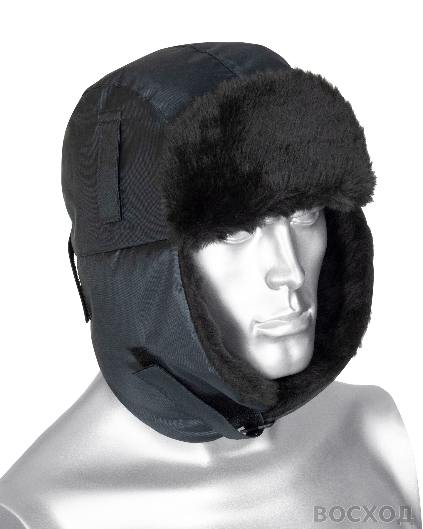 Шапка-ушанка СИРИУС-ЕВРО тёмно-серая