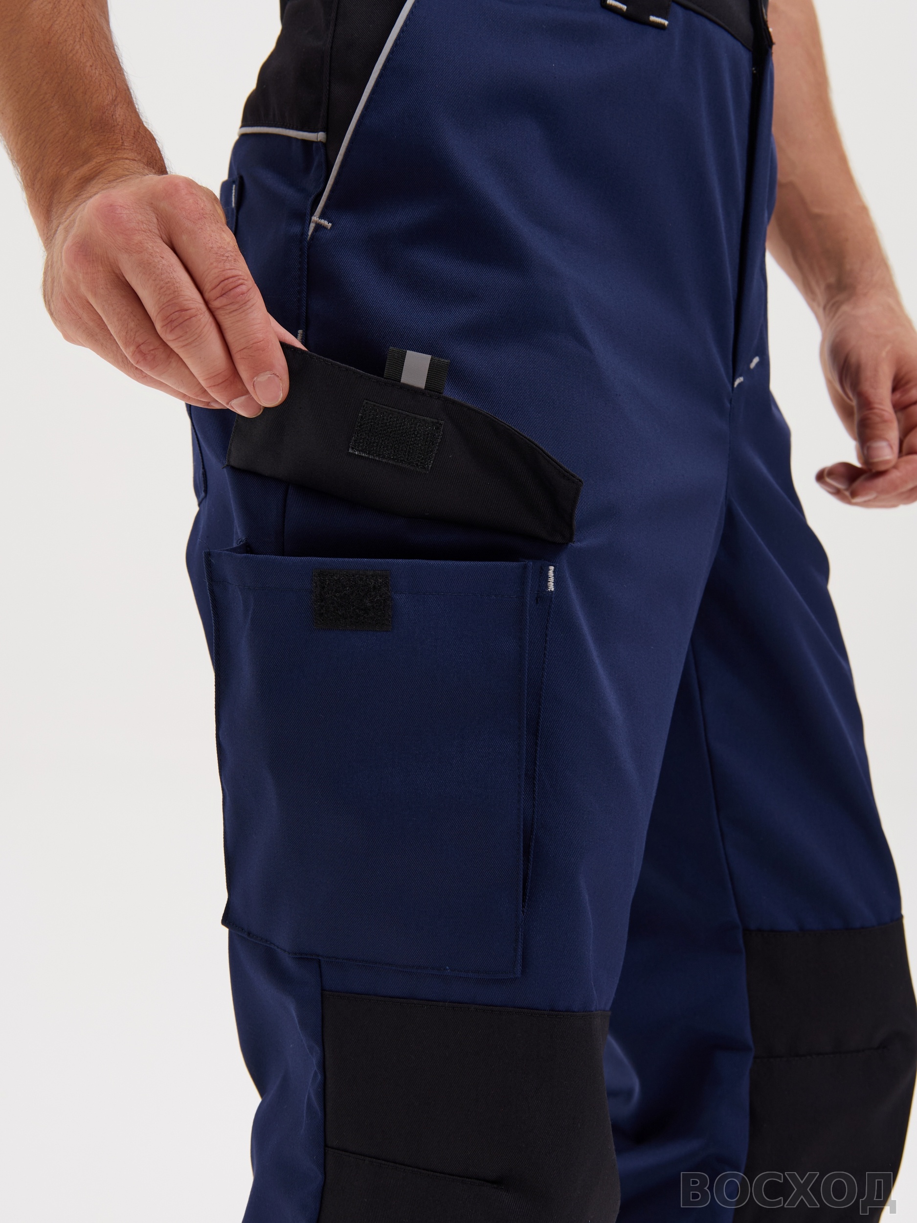 Костюм "КОСТА" куртка+брюки, цв. син/вас/черн (тк.Tomboy) - изображение 1