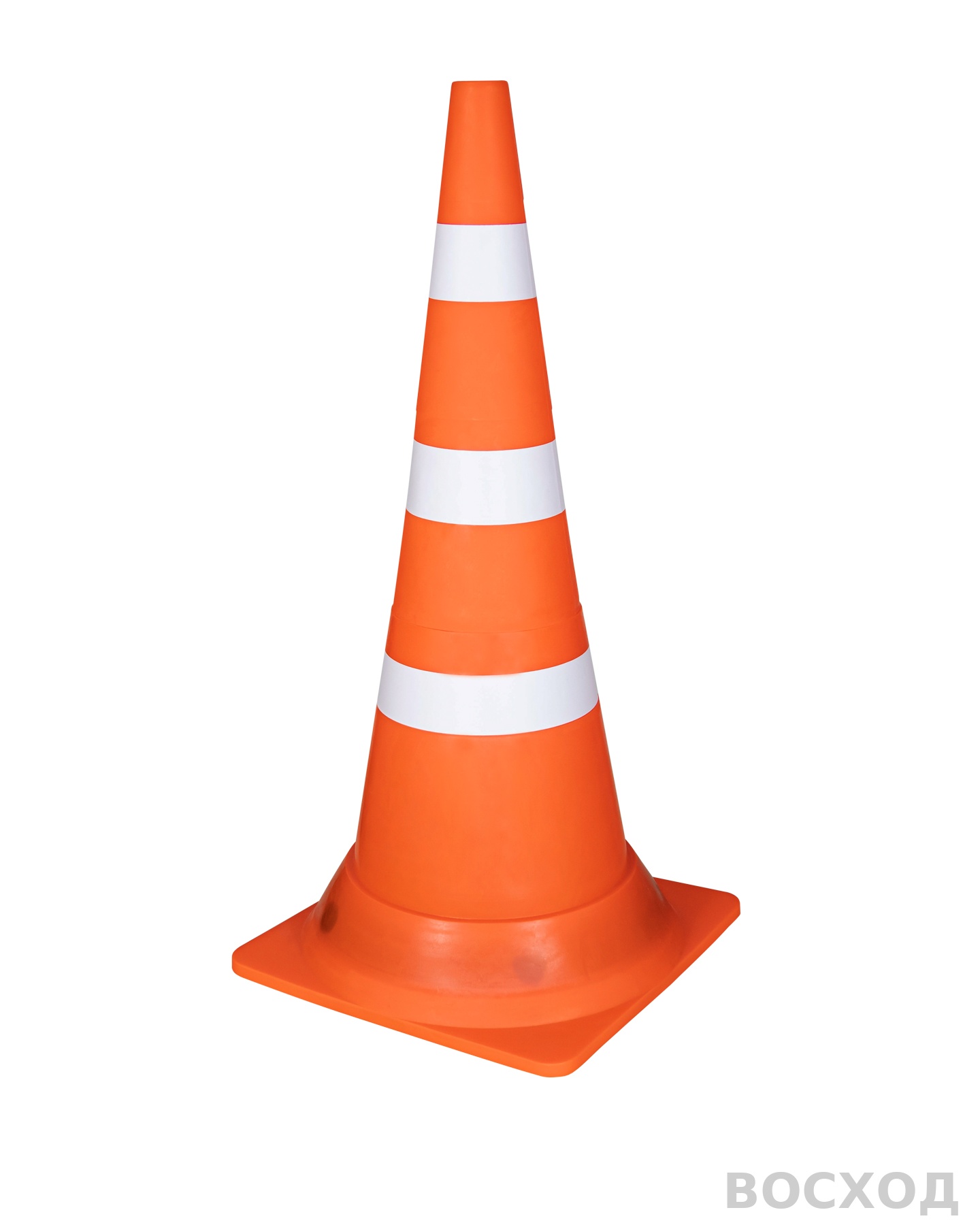 Конус сигнальный дорожный КС-3,4 750 мм с утяжелителем мягкий оранж. с тремя полосками