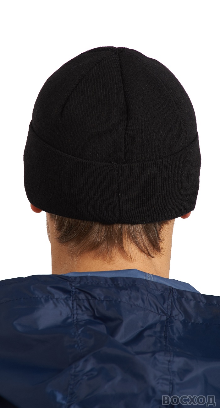 Шапка на флисе трикотажная черная класс 12 - изображение 2