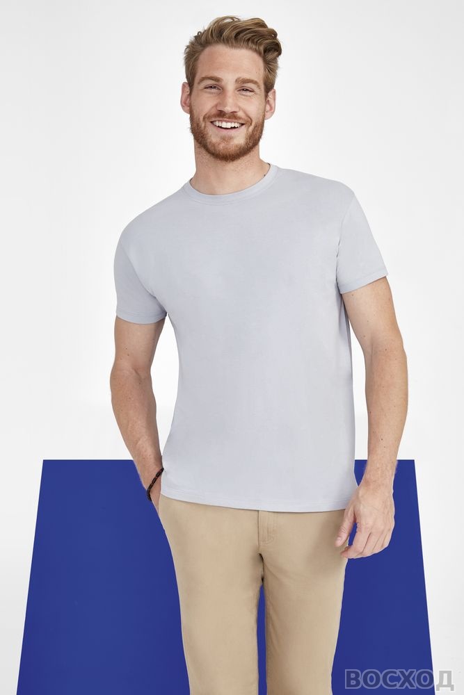 Футболка унисекс Regent 150, светло-серый меланж - изображение 4