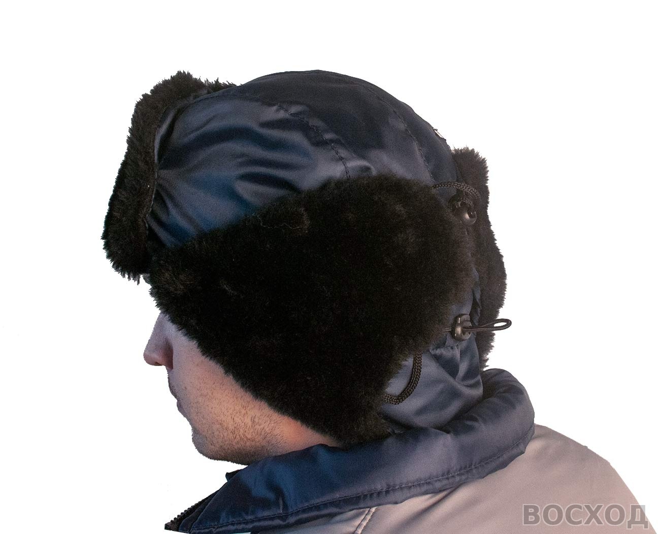 Шапка "Антифрост" т-синяя, тк.Оксфорд, подкл. бязь (универс.размер 56-62) - изображение 2